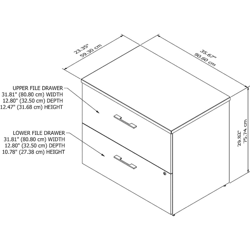 Office 500 2 Drawer Lateral File Cabinet by Bush Business Furniture