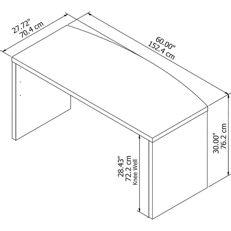 Echo 60W Bow Front Desk by Bush Business Furniture