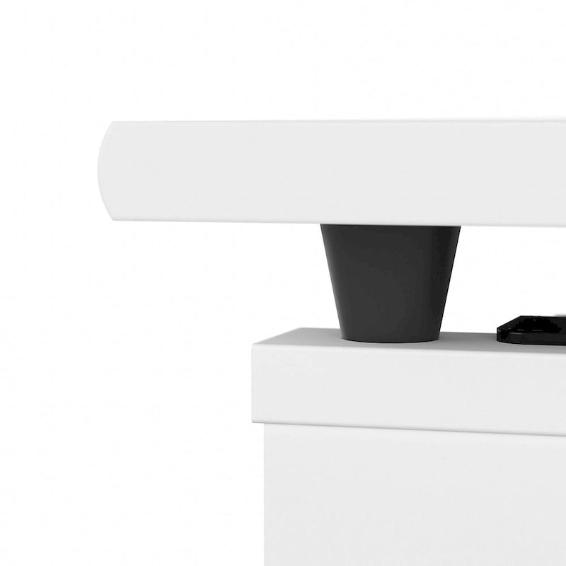 72W 3-position L-shaped Sit to Stand Desk with Hutch by Bush Furniture