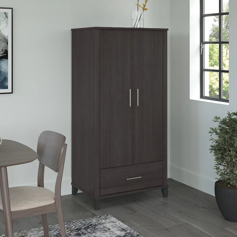 Somerset Tall Kitchen Pantry Cabinet with Drawer by Bush Furniture