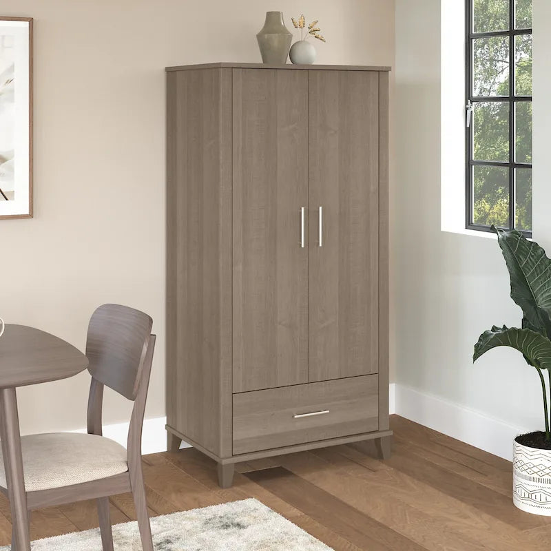 Somerset Tall Kitchen Pantry Cabinet with Drawer by Bush Furniture