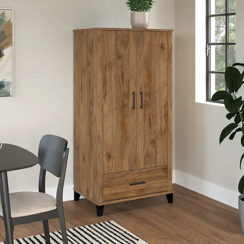 Somerset Tall Kitchen Pantry Cabinet with Drawer by Bush Furniture