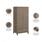 Somerset Tall Kitchen Pantry Cabinet with Drawer by Bush Furniture