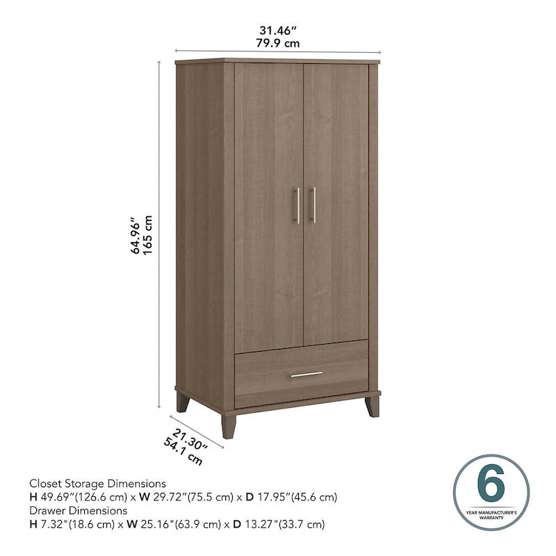 Somerset Tall Kitchen Pantry Cabinet with Drawer by Bush Furniture