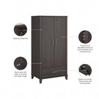 Somerset Tall Kitchen Pantry Cabinet with Drawer by Bush Furniture