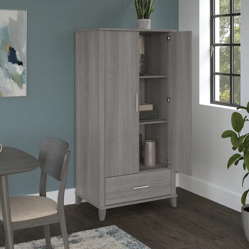 Somerset Tall Kitchen Pantry Cabinet with Drawer by Bush Furniture