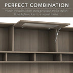 Cabot 60W L-Shaped Desk with Hutch and File Cabinet by Bush Furniture