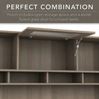 Cabot 60W L-Shaped Desk with Hutch and File Cabinet by Bush Furniture