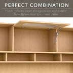 Cabot 60W L-Shaped Desk with Hutch and File Cabinet by Bush Furniture