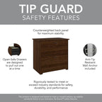 Cabot 60W L-Shaped Desk with Hutch and File Cabinet by Bush Furniture
