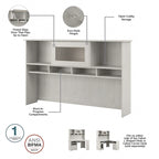 Cabot 60W L-Shaped Desk with Hutch and File Cabinet by Bush Furniture