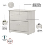 Cabot 60W L-Shaped Desk with Hutch and File Cabinet by Bush Furniture