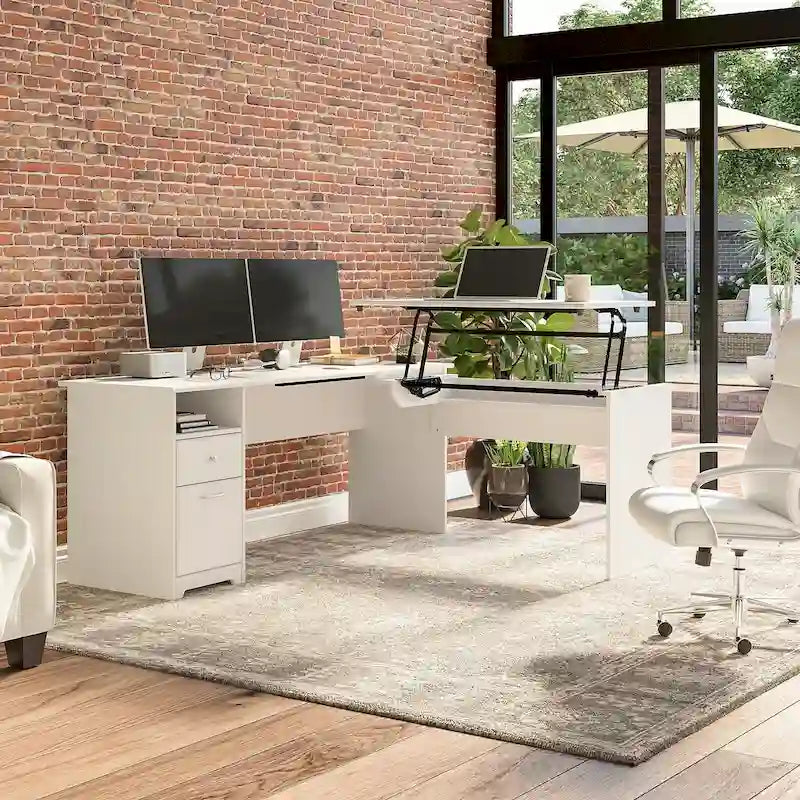 72W 3-position L-shaped Sit to Stand Desk by Bush Furniture