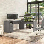 72W 3-position L-shaped Sit to Stand Desk by Bush Furniture