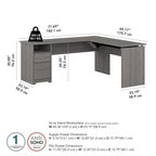 72W 3-position L-shaped Sit to Stand Desk by Bush Furniture