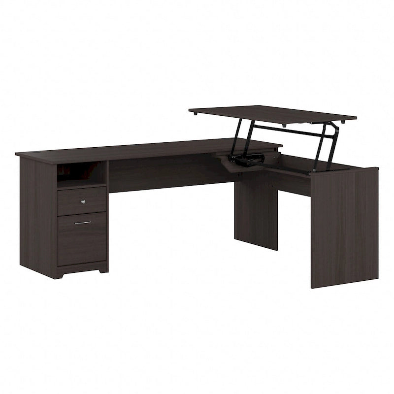 72W 3-position L-shaped Sit to Stand Desk by Bush Furniture