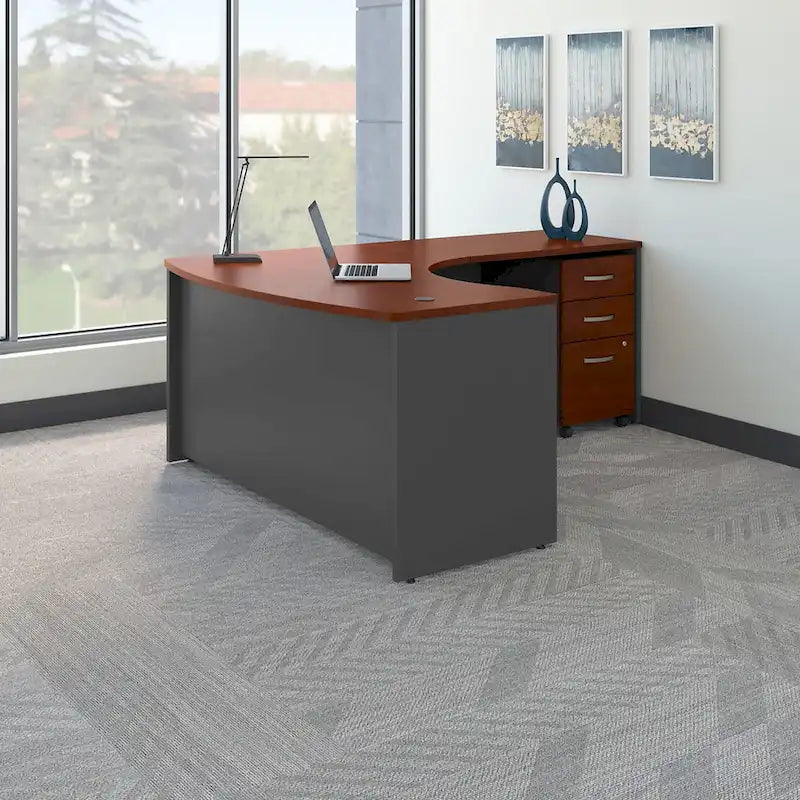 Series C Right Handed L Desk with Drawers by Bush Business Furniture