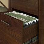 Key West 60W L Shaped Desk with Mobile File Cabinet by Bush Furniture