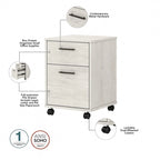 Key West 60W L Shaped Desk with Mobile File Cabinet by Bush Furniture