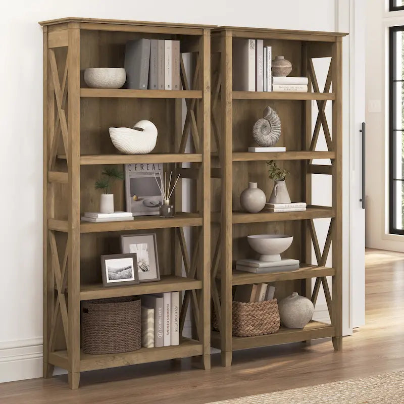 Key West 5 Shelf Bookcase Set by Bush Furniture