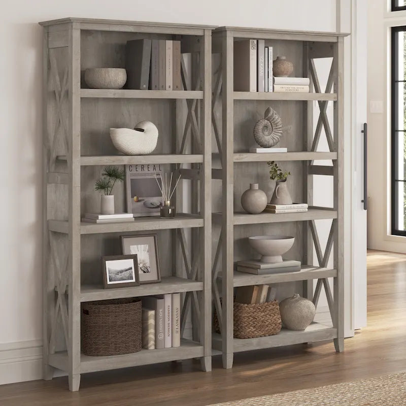 Key West 5 Shelf Bookcase Set by Bush Furniture
