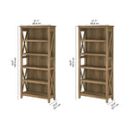 Key West 5 Shelf Bookcase Set by Bush Furniture