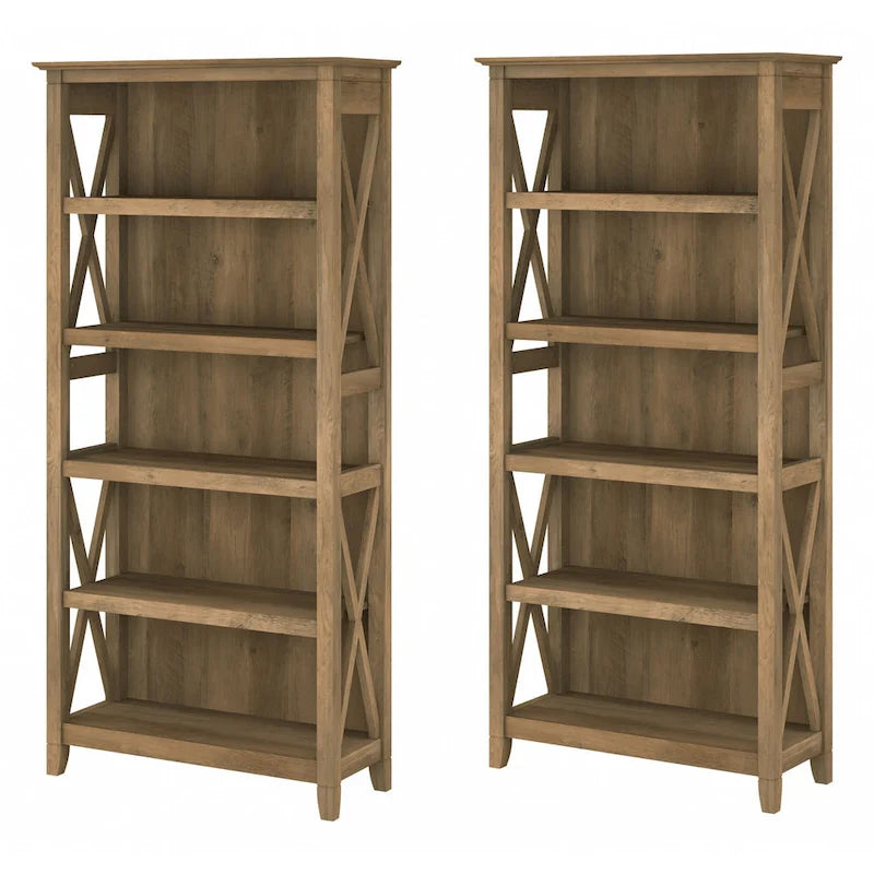 Key West 5 Shelf Bookcase Set by Bush Furniture