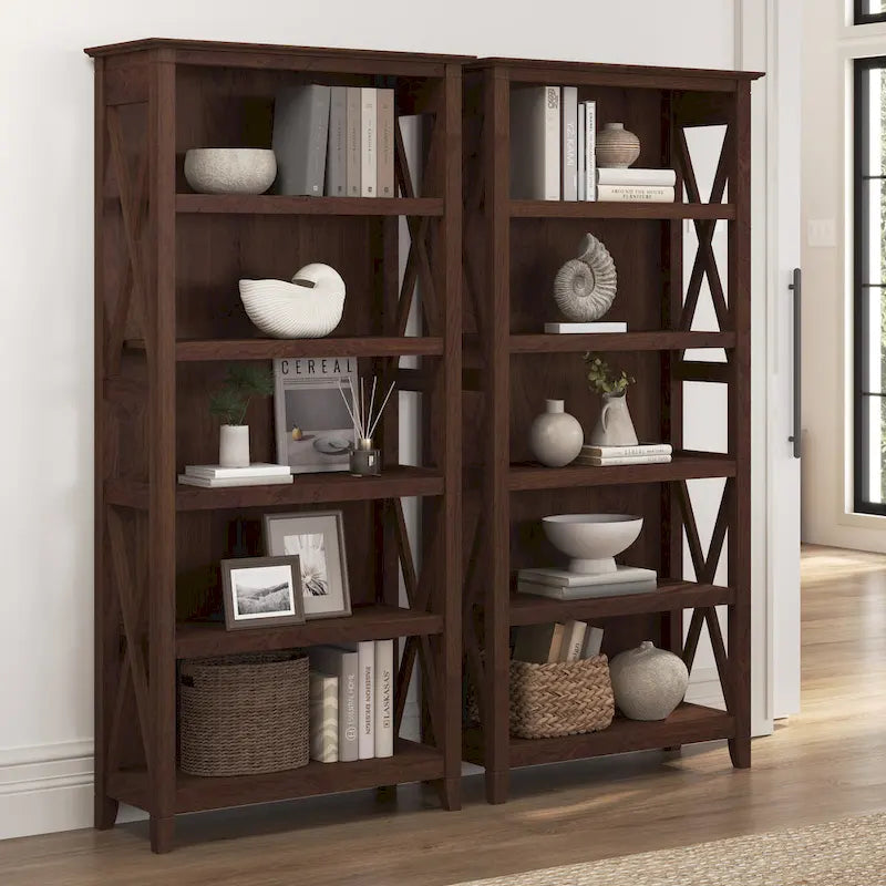 Key West 5 Shelf Bookcase Set by Bush Furniture