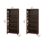 Key West 5 Shelf Bookcase Set by Bush Furniture