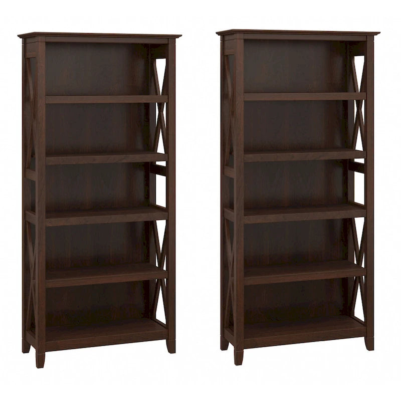 Key West 5 Shelf Bookcase Set by Bush Furniture