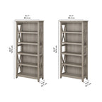 Key West 5 Shelf Bookcase Set by Bush Furniture