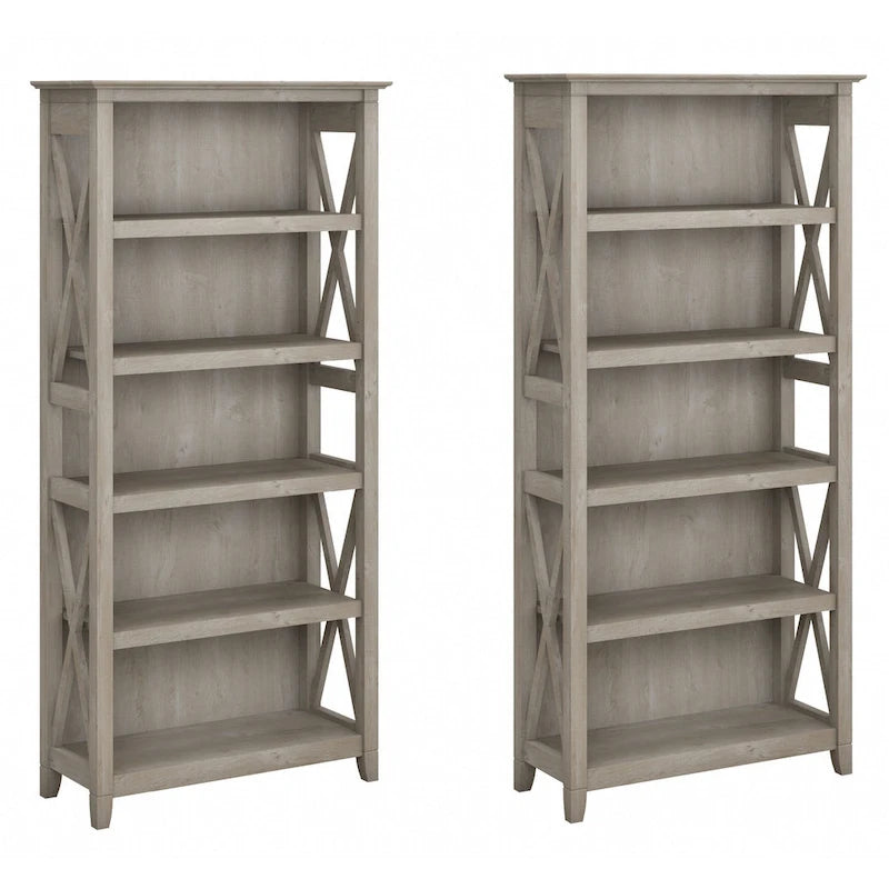 Key West 5 Shelf Bookcase Set by Bush Furniture
