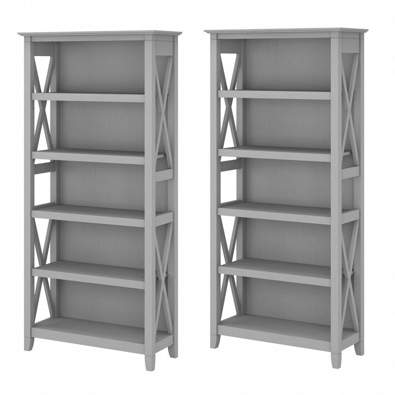 Key West 5 Shelf Bookcase Set by Bush Furniture