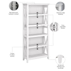Key West 5 Shelf Bookcase Set by Bush Furniture