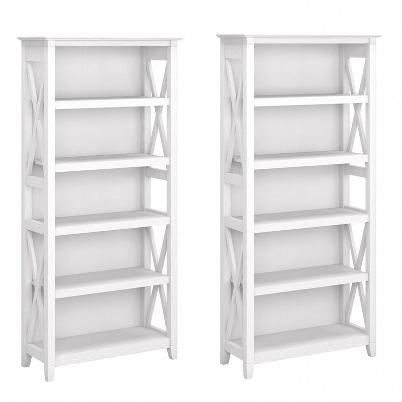 Key West 5 Shelf Bookcase Set by Bush Furniture