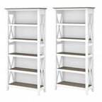 Key West 5 Shelf Bookcase Set by Bush Furniture