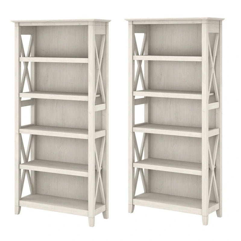 Key West 5 Shelf Bookcase Set by Bush Furniture