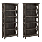 Key West 5 Shelf Bookcase Set by Bush Furniture