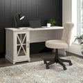 Lennox 60W Farmhouse Desk with Storage Cabinet by Bush Furniture