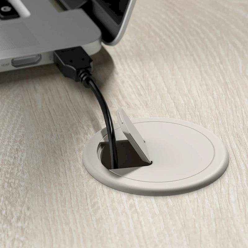 Lennox 60W Farmhouse Desk with Storage Cabinet by Bush Furniture