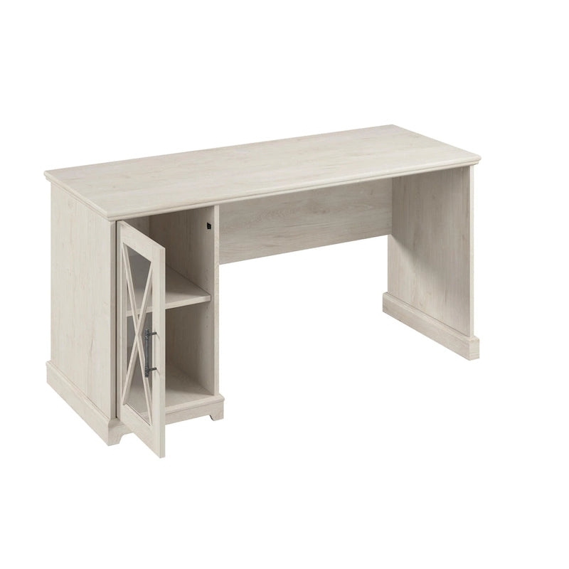 Lennox 60W Farmhouse Desk with Storage Cabinet by Bush Furniture