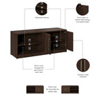 Bush Business Furniture Vista Low Storage Cabinet with Doors, Shelves