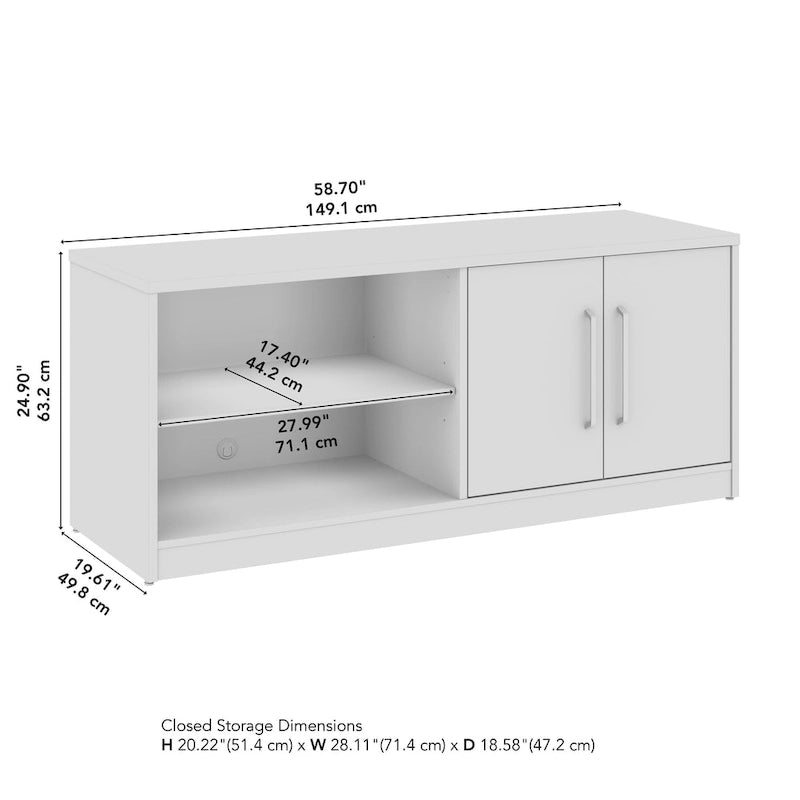 Bush Business Furniture Vista Low Storage Cabinet with Doors, Shelves