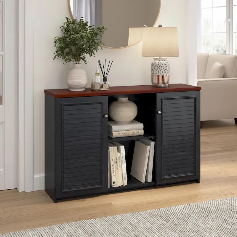 Bush Furniture Fairview Accent Cabinet with Doors and Shelves