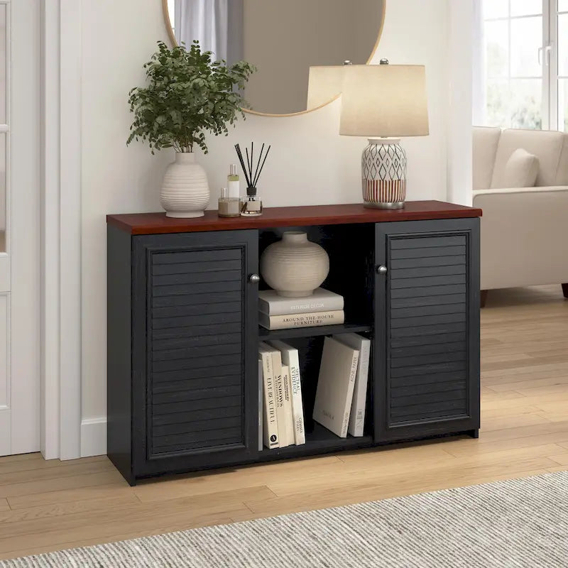 Bush Furniture Fairview Accent Cabinet with Doors and Shelves