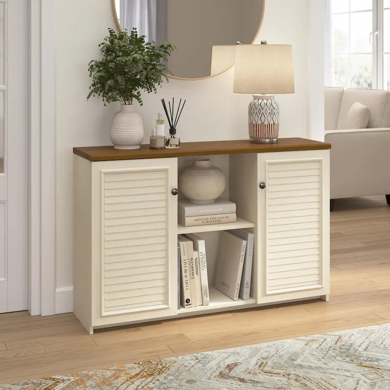 Bush Furniture Fairview Accent Cabinet with Doors and Shelves