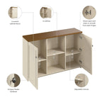 Bush Furniture Fairview Accent Cabinet with Doors and Shelves