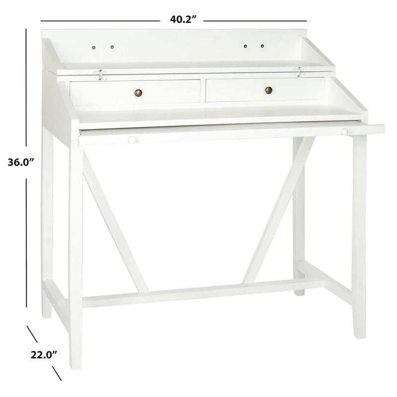 SAFAVIEH Kathryne Dark Walnut Writing Desk