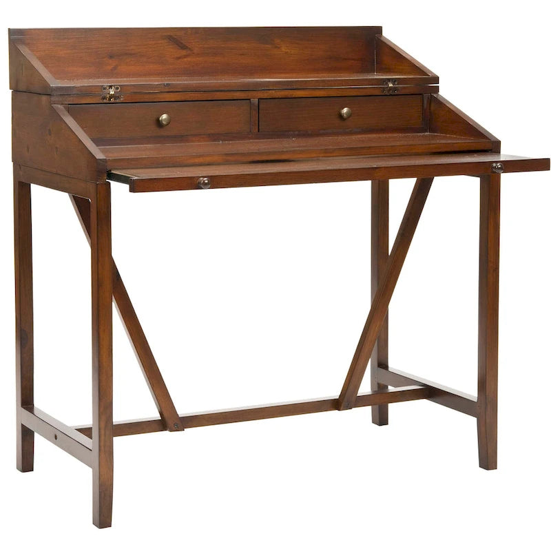 SAFAVIEH Kathryne Dark Walnut Writing Desk
