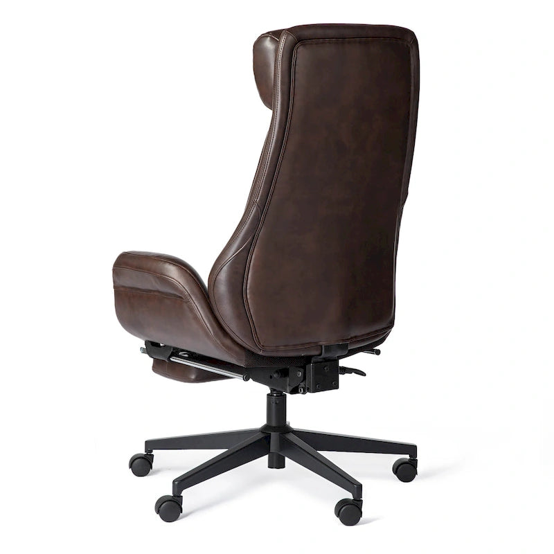 Glitzhome Adjustable Reclining Swivel High Back Home Office Chair with Footrest and Armrest